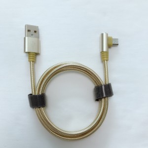 USB 2.0 Metal Tube cable Charging Round Aluminum Housing USB cable for micro USB, Type C, iPhone lightning charging and sync