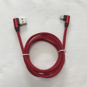 Braided data cable Fast Charging Round Aluminum Housing USB cable for micro USB, Type C, iPhone lightning charging and sync