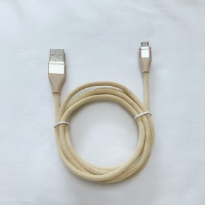 Colorful Braided data cable Fast Charging Round Aluminum Housing USB cable for micro USB, Type C, iPhone lightning charging and sync