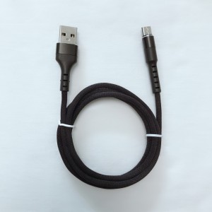 Fast Charging Round Aluminum Housing Braided  Flex bending USB data cable for micro USB, Type C, iPhone lightning charge and sync